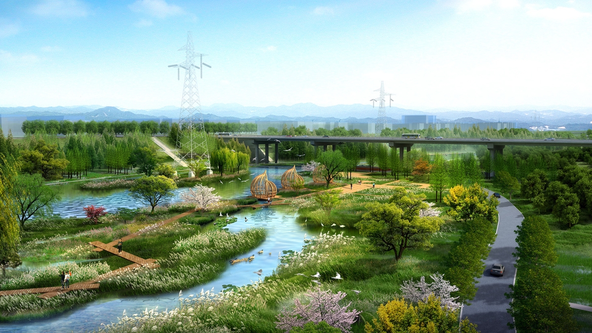 瀏陽經開區克里河生態濕地概念規劃設計