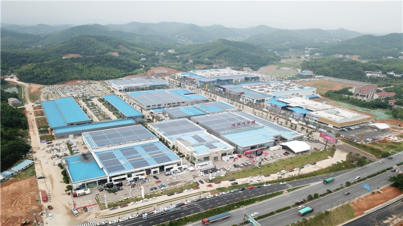 長沙河西汽車城屋頂分布式光伏發電項目并網發電